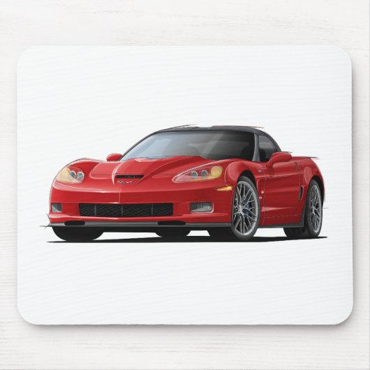 Rot-Auto Korvette ZR1 Mousepad (Vorne)