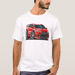 Rot-Auto Mitsubishis Evo T-Shirt