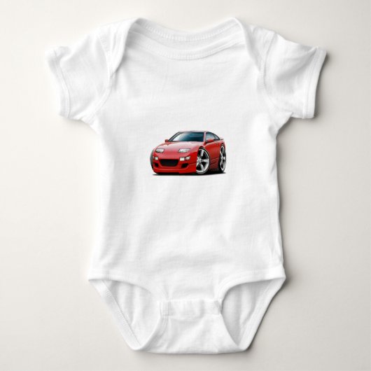 Rot-Auto Nissans 300ZX Baby Strampler (Vorderseite)
