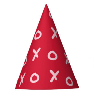 Rot & Baby Hellrosa X O XO XO's Trendig Süß Partyhütchen