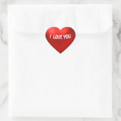 Rot-Balloon-Style-Heftsticker Herz-Aufkleber (Tasche)