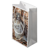 Rot band den verdoppelten Falken an Kleine Geschenktüte (Vorderseite Schrägansicht)