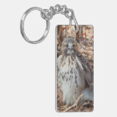 Rot band den verdoppelten Falken an Schlüsselanhänger (Vorderseite links)