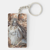 Rot band den verdoppelten Falken an Schlüsselanhänger (Rückseite)