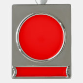 Rot Banner-Ornament Silber (Vorderseite)