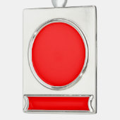 Rot Banner-Ornament Silber (Links)