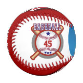 Rot | Baseball mit Foto (Vorderseite Links)