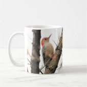 Rot-Bäuche-Woodpecker-Tasse Kaffeetasse (Links)