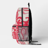 Rot Bedruckter Rucksack (Rechts)