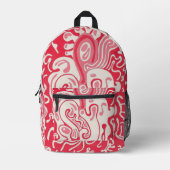 Rot Bedruckter Rucksack (Vorderseite)