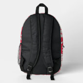 Rot Bedruckter Rucksack (Rückseite)