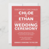 Rot behalten Ruhe und heiraten auf Einladung (Rückseite)