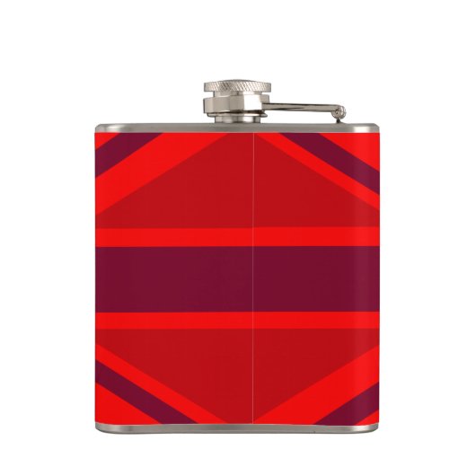 Rot behalten Ruhe und Ihren Text auf Flachmann (Rückseite)