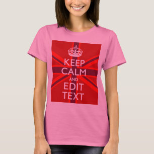 Rot behalten Ruhe und Ihren Text auf T-Shirt