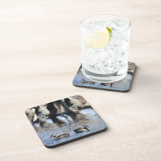 Rot-berechnete aquamarine (Anekdoten Getränkeuntersetzer (Rechte Seite)