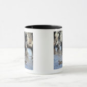 Rot-berechnete aquamarine (Anekdoten Tasse (Zentrum)