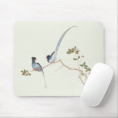 Rot-berechnete blaue Elster, Beeren eines Mousepad (Mit Mouse)