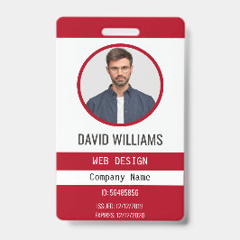 Rot | Berufliches Mitarbeiter Foto Unternehmen ID  Ausweis
