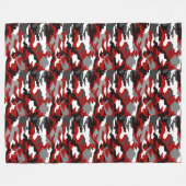 Rot beschattet Camouflage Fleecedecke (Vorderseite (Horizontal))