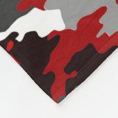 Rot beschattet Camouflage Fleecedecke (Ecke)
