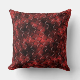 Rot bis dunkel gefärbte Quadrate, 3D-Flecken aus K Kissen