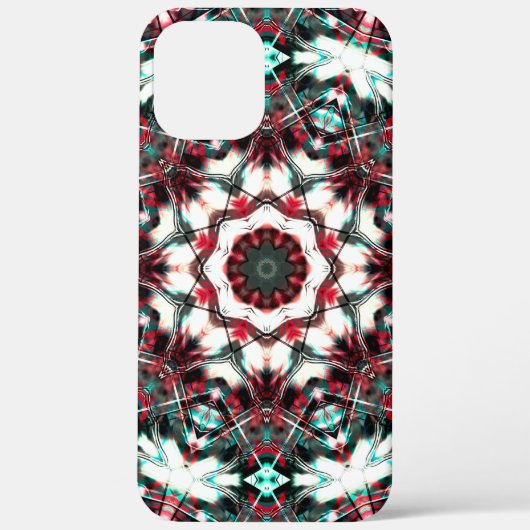 Rot bis grau cyan mandala simuliert Acrylteile Case-Mate iPhone Hülle (Rückseite)