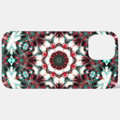 Rot bis grau cyan mandala simuliert Acrylteile Case-Mate iPhone Hülle (Hinten (horizontal))