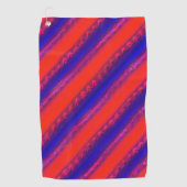 Rot bis königsblau breite Streifen in laktischem S Golfhandtuch (Vorderseite)