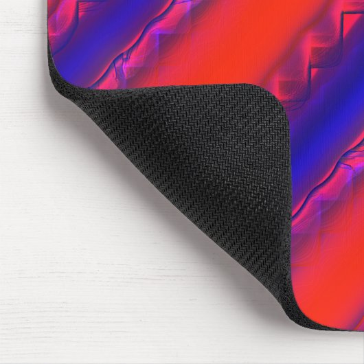 Rot bis königsblau breite Streifen in laktischem S Mousepad (Ecke)