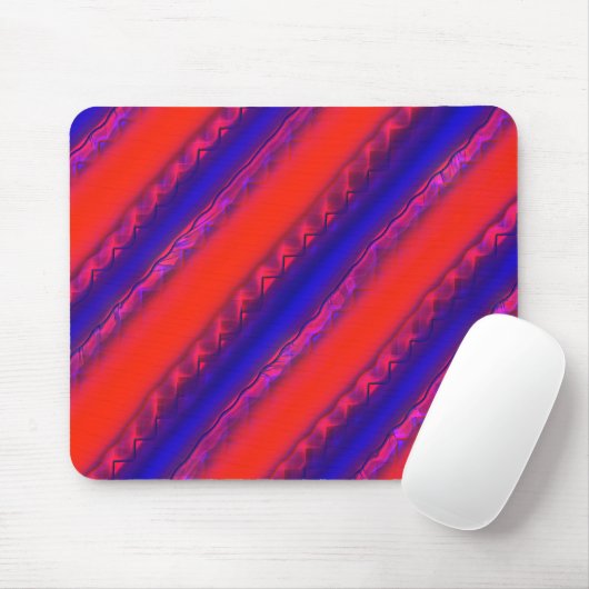 Rot bis königsblau breite Streifen in laktischem S Mousepad (Mit Mouse)