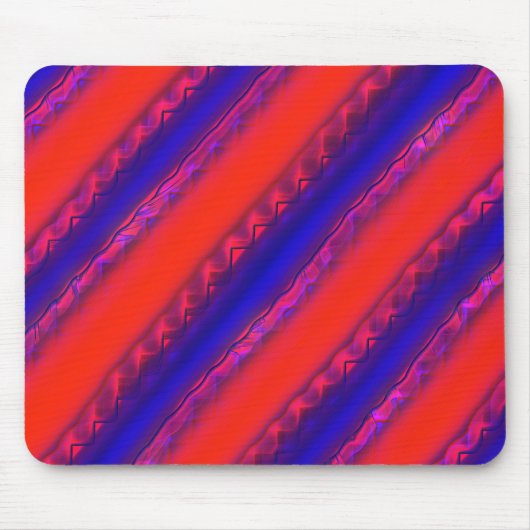 Rot bis königsblau breite Streifen in laktischem S Mousepad (Vorne)
