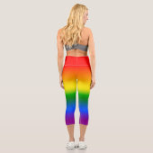 Rot bis Lila Rainbow Ombre Capri Leggings (Rückseite)