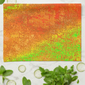 Rot bis Limon mit Grooves und gemaschter Farbe Geschirrtuch (Gefaltet)