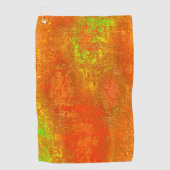 Rot bis Limon mit Grooves und gemaschter Farbe Golfhandtuch (Vorderseite)