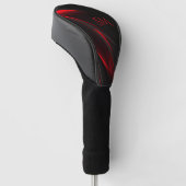 Rot bis Punktabstraktes Design-Monogramm Golf Headcover (angewinkelt)
