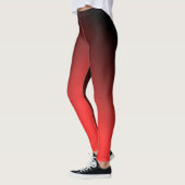 Rot bis schwarz Ombre Leggings - Fettablagerungen (Links)