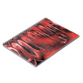 Rot bis Schwarzer Surrealer Frühling Notizblock (Linke Seite)