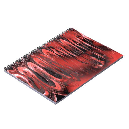 Rot bis Schwarzer Surrealer Frühling Notizblock (Linke Seite)