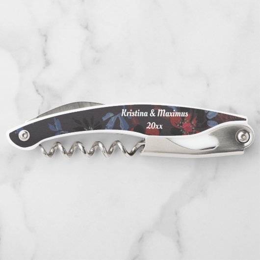ROT BLACK BLUE CHERRBLOSS KUSTOMIZABLE CORKSCREW KELLNERMESSER (Rückseite)