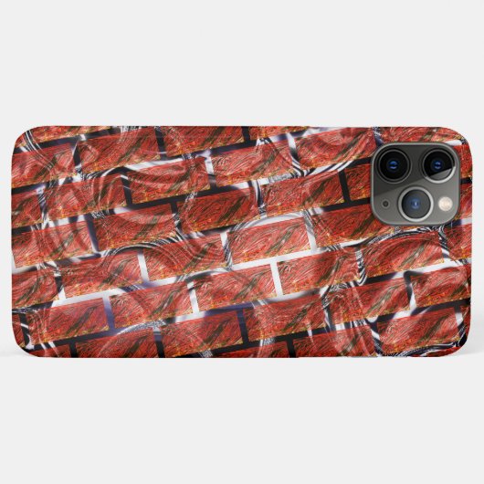 Rot, Blasen auf Gitter oder Backstein-Effekt, hell Case-Mate iPhone Hülle (Rückseite (Horizontal))