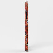 Rot, Blasen auf Gitter oder Backstein-Effekt, hell Case-Mate iPhone Hülle (Hinten/Rechts)