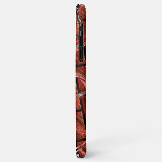 Rot, Blasen auf Gitter oder Backstein-Effekt, hell Case-Mate iPhone Hülle (Hinten/Links)