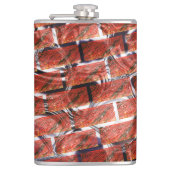 Rot, Blasen auf Gitter oder Backstein-Effekt? Meta Flachmann (Vorderseite)