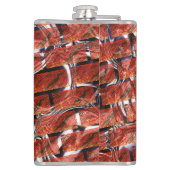 Rot, Blasen auf Gitter oder Backstein-Effekt? Meta Flachmann (Rückseite)