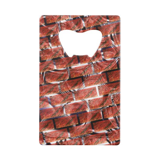 Rot, Blasen auf Gitter oder Backstein-Effekt? Meta Geldbeutel Flaschenöffner (Rückseite)