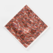 Rot, Blasen auf Gitter oder Backstein-Effekt? Meta Serviette (Ecke)