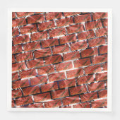 Rot, Blasen auf Gitter oder Backstein-Effekt? Meta Serviette (Vorderseite)