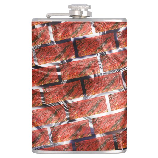 Rot, Blasen auf Reiben oder Backstein-Effekt? Meta Flachmann (Vorderseite)