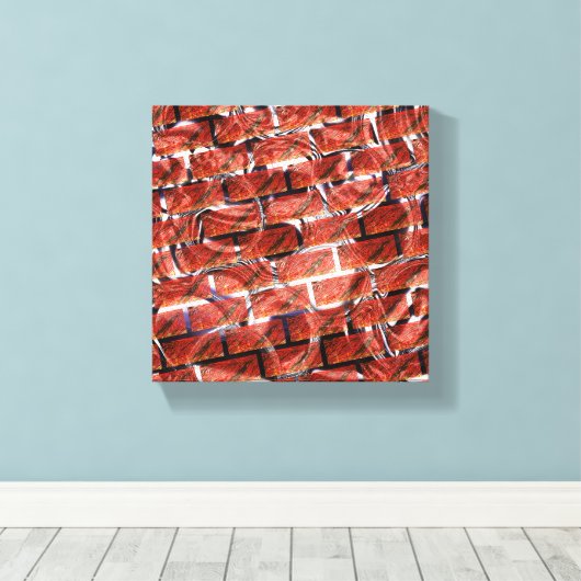 Rot, Blasen beim Gittern oder Backstein-Effekt? Me Leinwanddruck (Insitu (Holzboden))