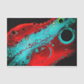 Rot-Blau-Abstrakt, Decoupage, Beutel Seidenpapier (Vorderseite)